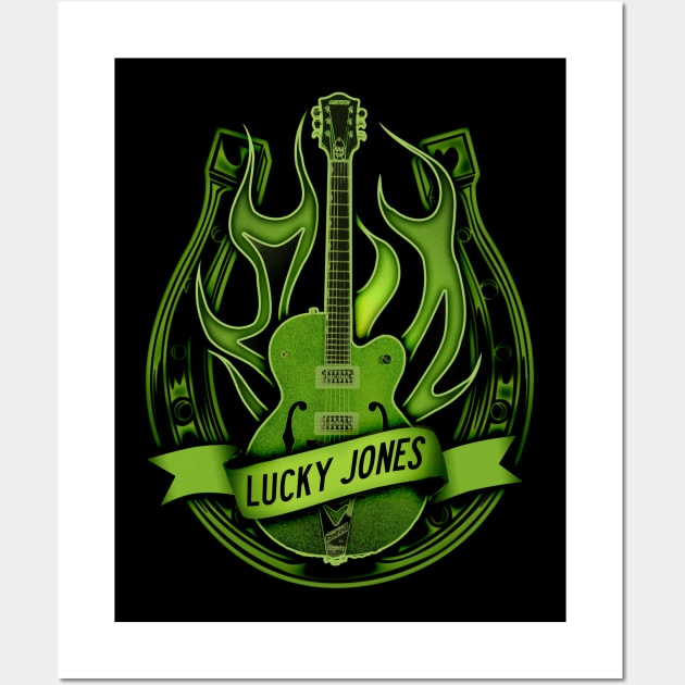 Lucky Flaming Guitar Wall Art by ShredBeard